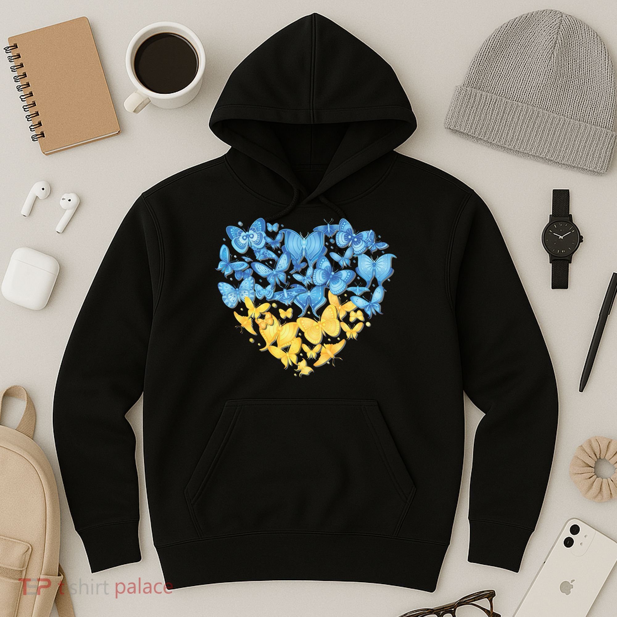 Ukrainian Butterfly Mashup Ukraine Flag Hoodie
