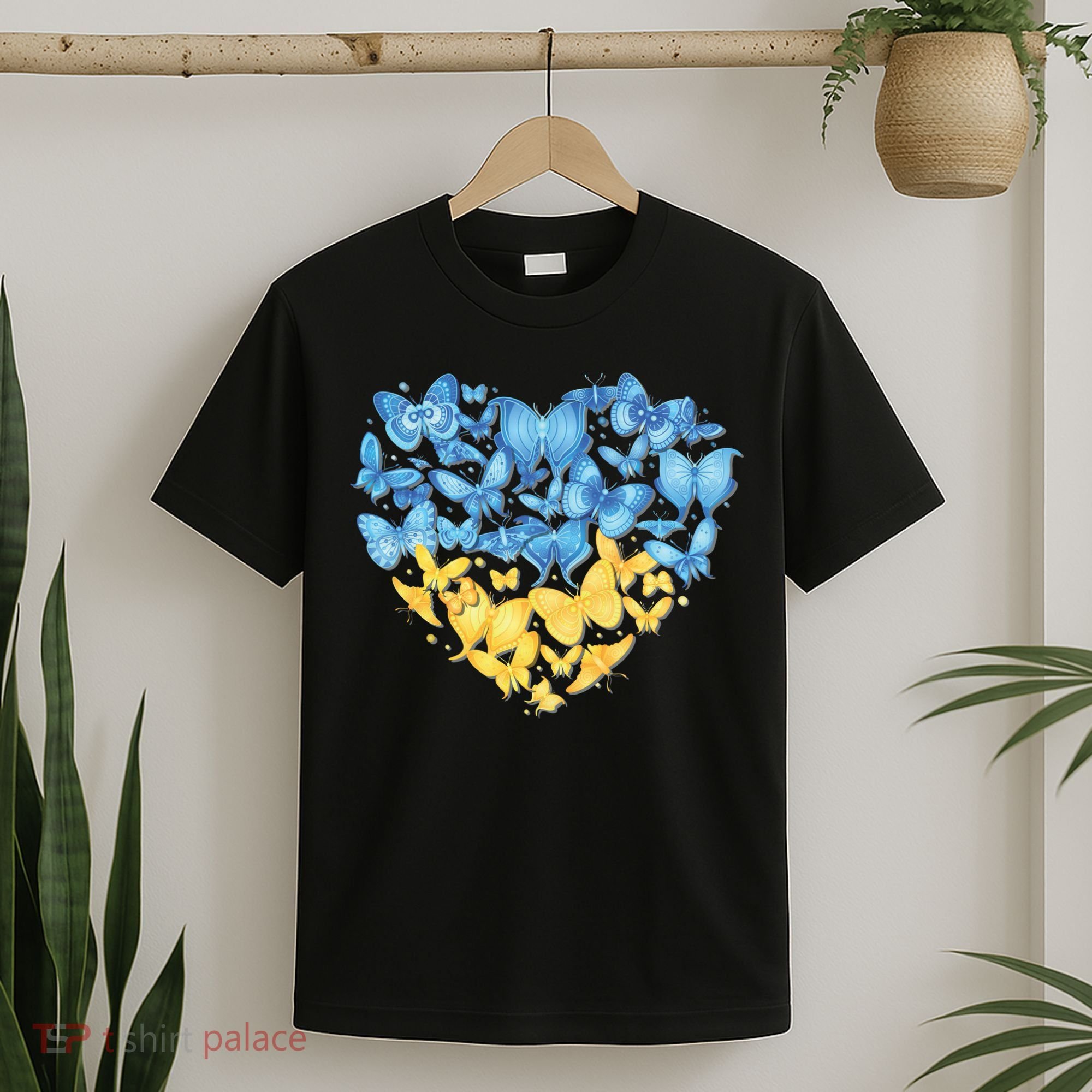 Ukrainian Butterfly Mashup Ukraine Flag T-Shirt