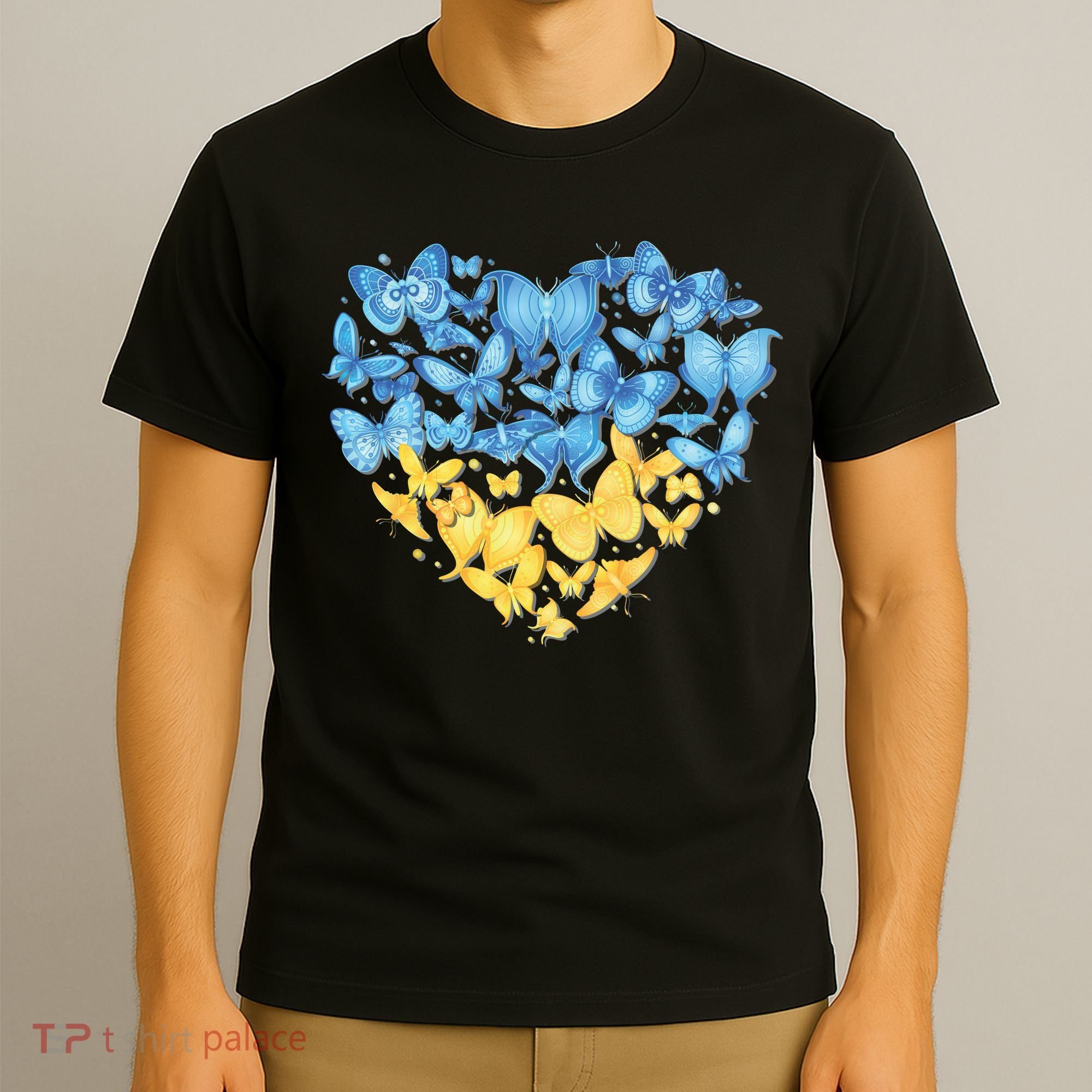Ukrainian Butterfly Mashup Ukraine Flag T-Shirt