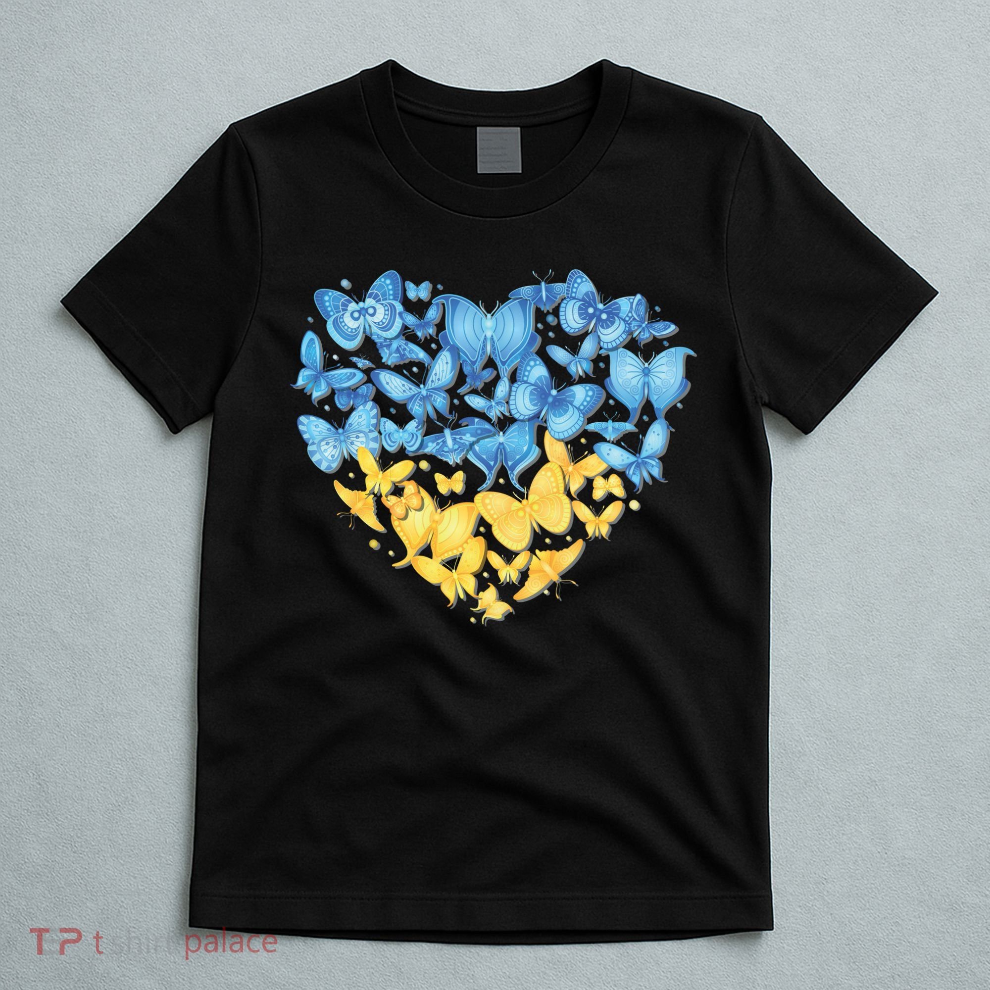 Ukrainian Butterfly Mashup Ukraine Flag T-Shirt