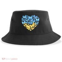 Ukrainian Butterfly Mashup Ukraine Flag Sustainable Bucket Hat thumb 0