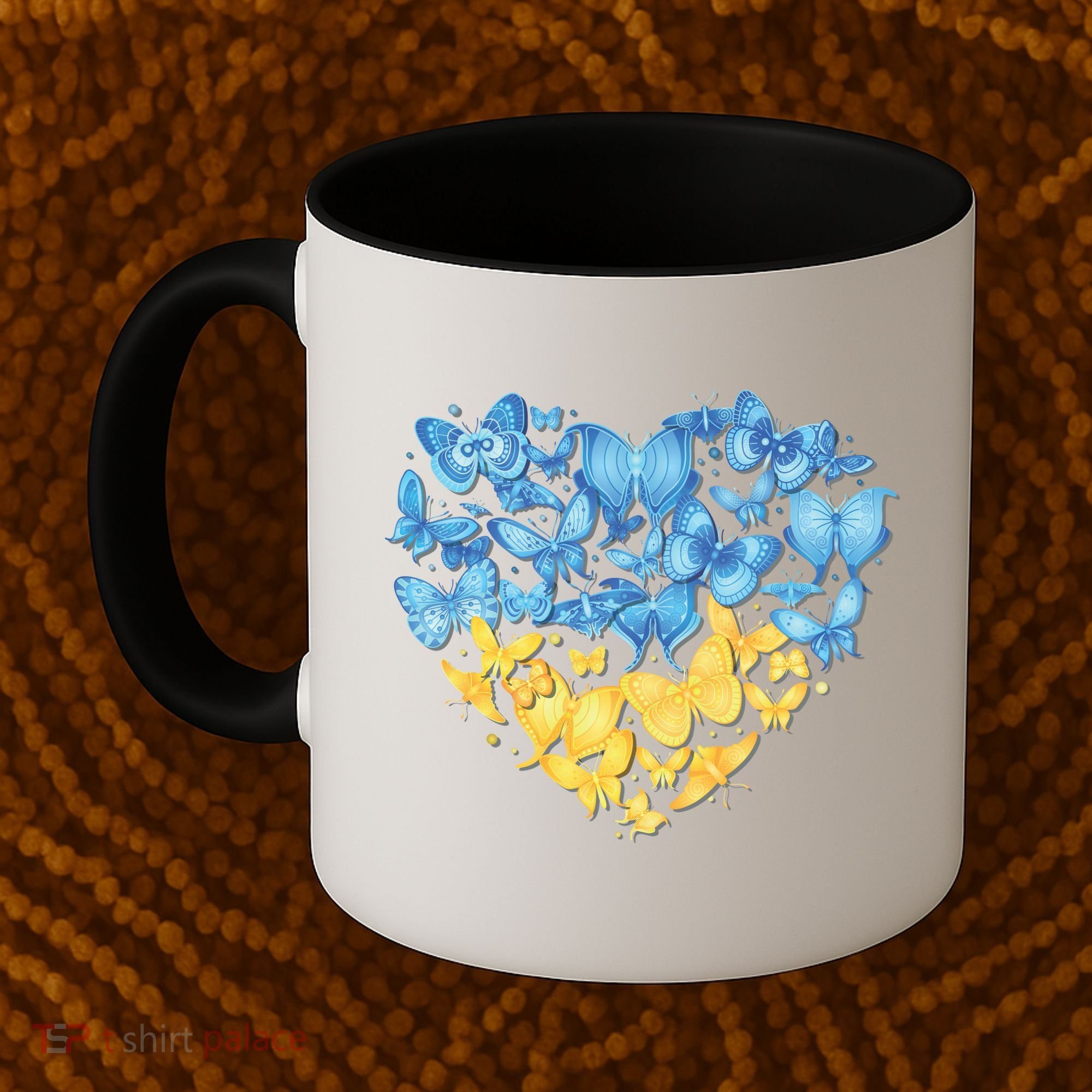 Ukrainian Butterfly Mashup Ukraine Flag Coffee Mug