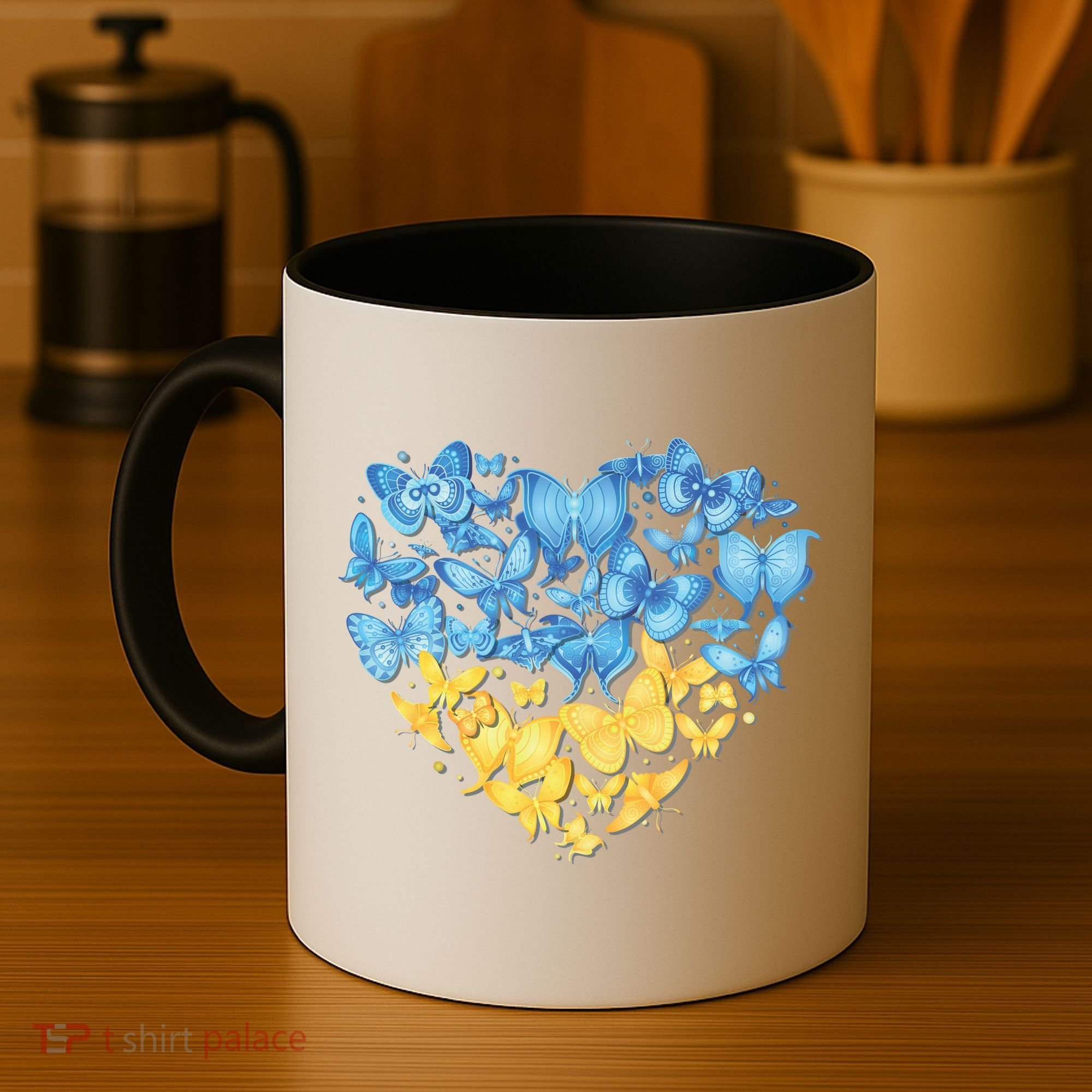 Ukrainian Butterfly Mashup Ukraine Flag Coffee Mug