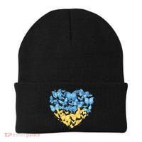 Ukrainian Butterfly Mashup Ukraine Flag Beanie thumb 0