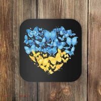 Ukrainian Butterfly Mashup Ukraine Flag Coaster thumb 0