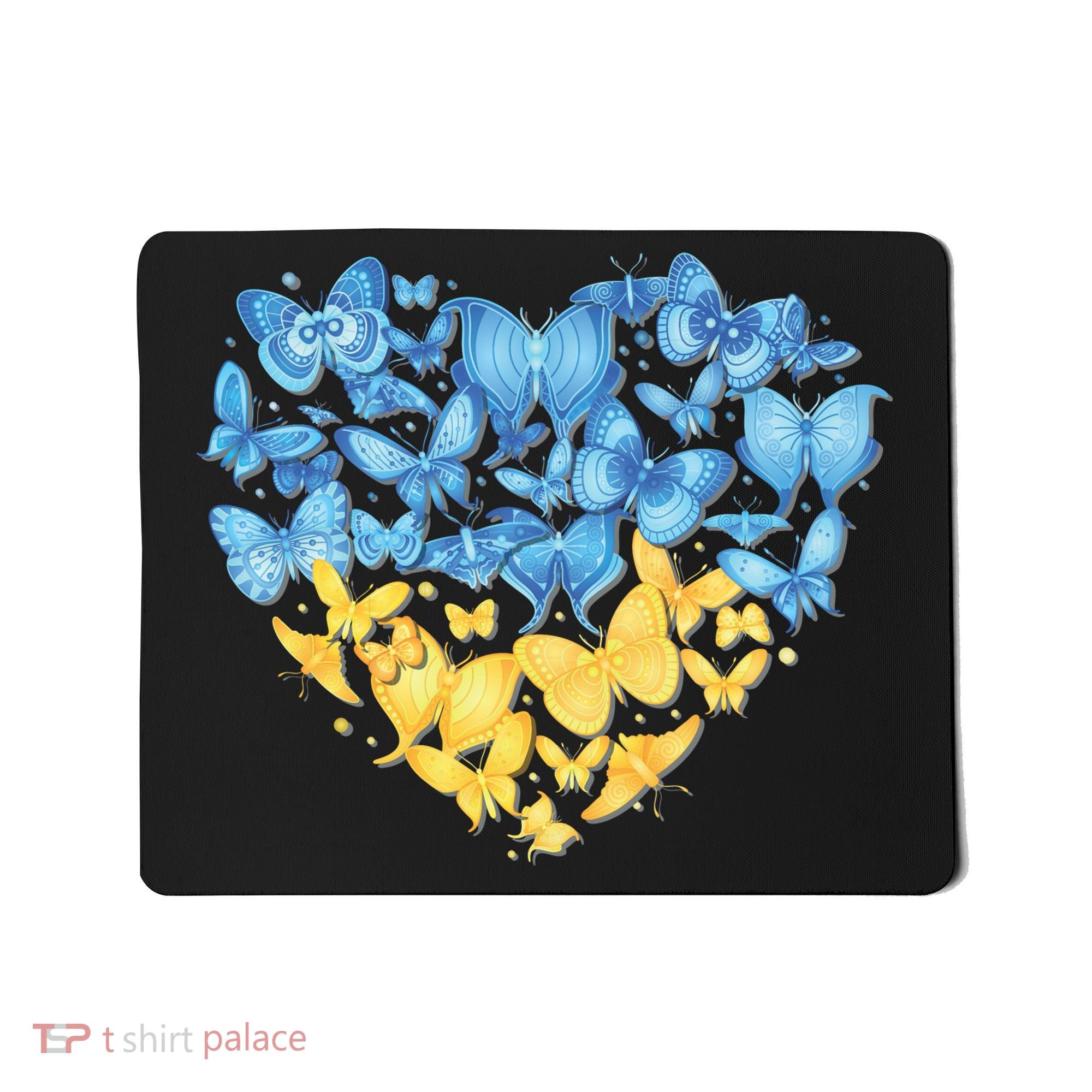 Ukrainian Butterfly Mashup Ukraine Flag Mousepad