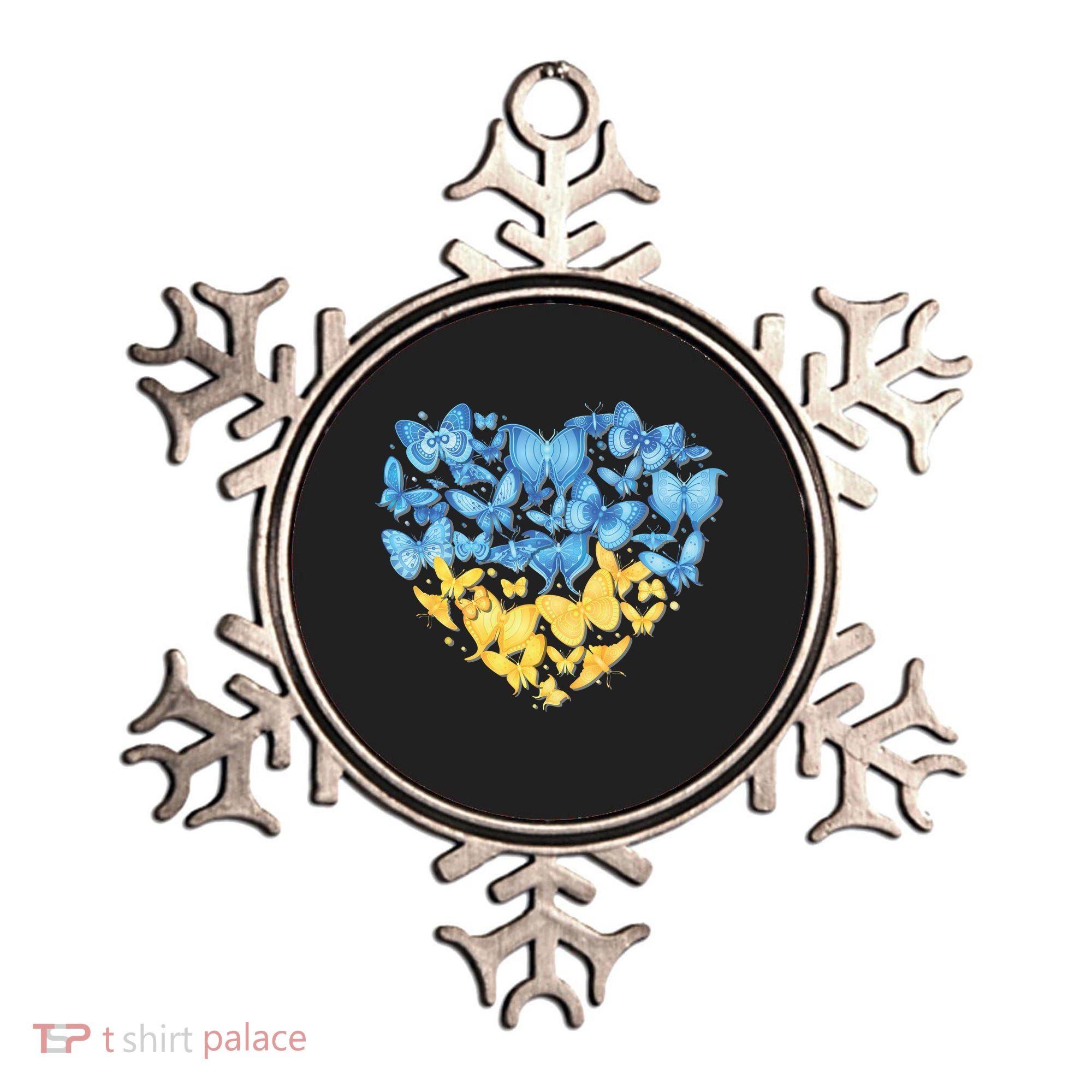 Ukrainian Butterfly Mashup Ukraine Flag Ornament