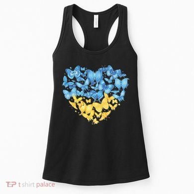 Ukrainian Butterfly Mashup Ukraine Flag Women's Tank Top