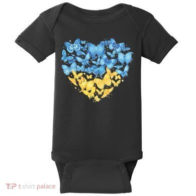 Ukrainian Butterfly Mashup Ukraine Flag Baby Bodysuit