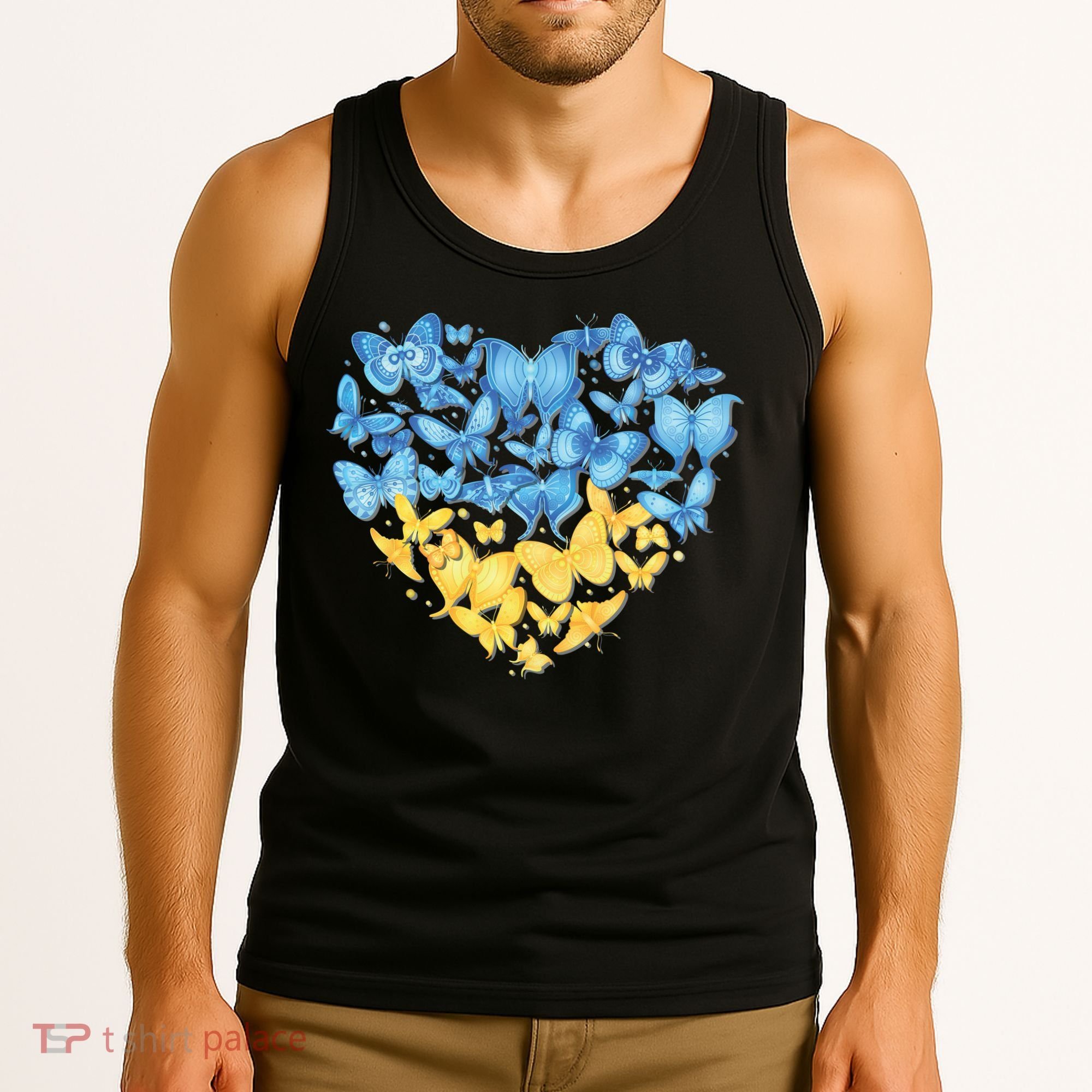 Ukrainian Butterfly Mashup Ukraine Flag Tank Top