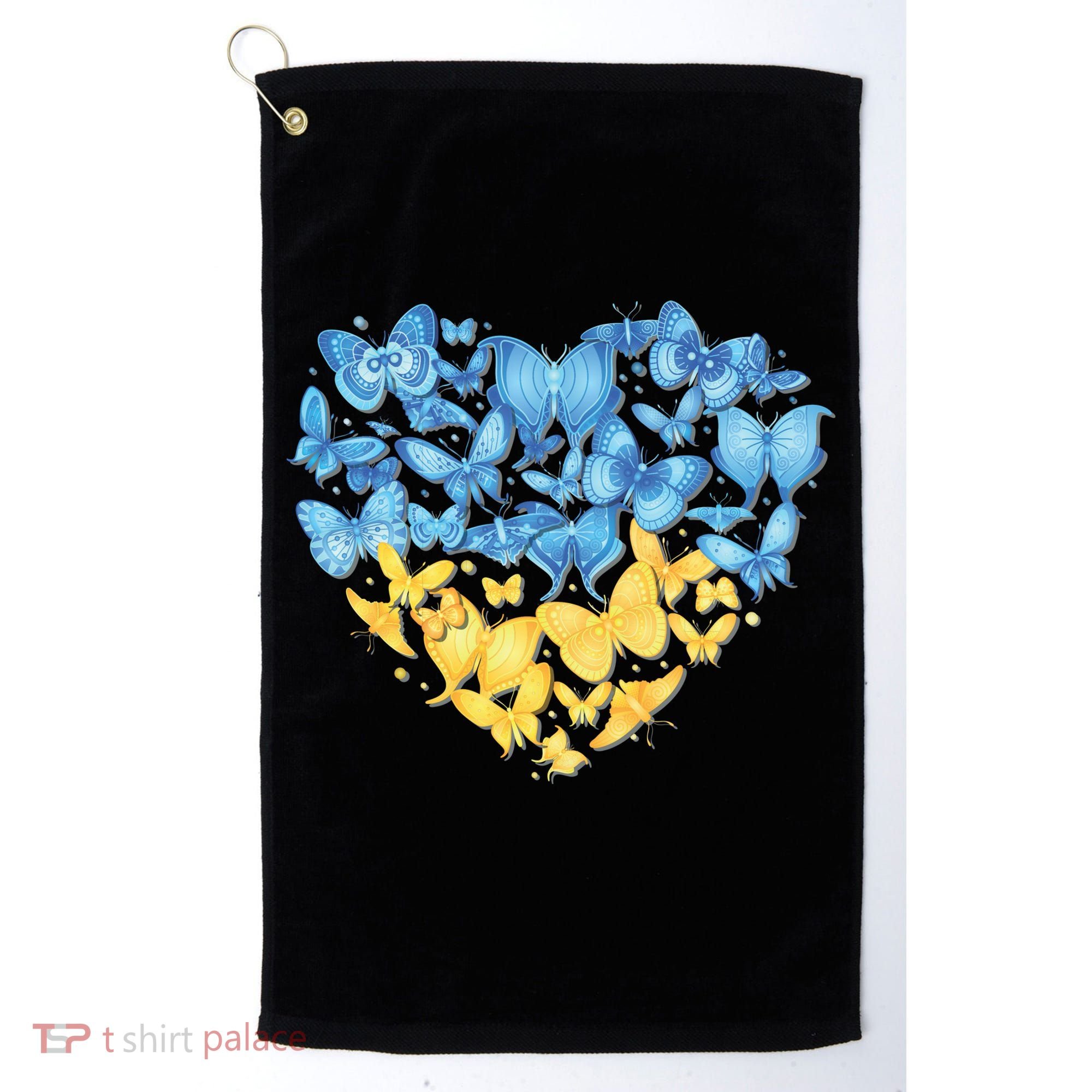 Ukrainian Butterfly Mashup Ukraine Flag Golf Towel