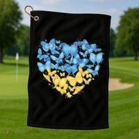 Ukrainian Butterfly Mashup Ukraine Flag Golf Towel thumb 1