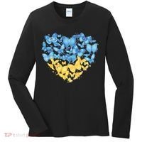 Ukrainian Butterfly Mashup Ukraine Flag Women's Long Sleeve Shirt thumb 0