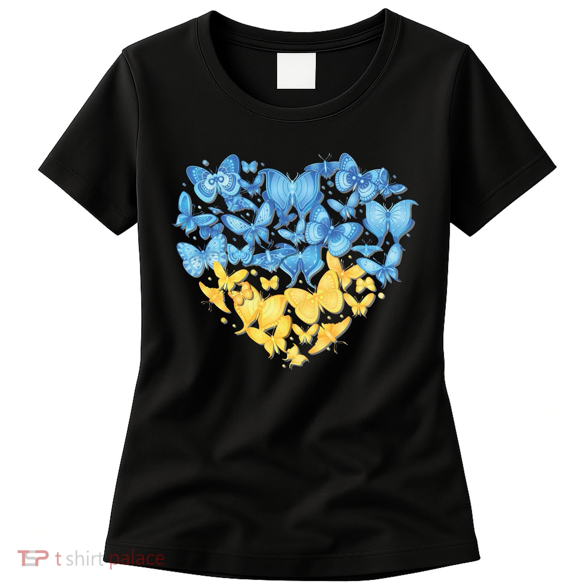 Ukrainian Butterfly Mashup Ukraine Flag Women's T-Shirt