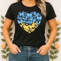 Ukrainian Butterfly Mashup Ukraine Flag Women's T-Shirt thumb 2