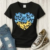 Ukrainian Butterfly Mashup Ukraine Flag Women's T-Shirt thumb 3