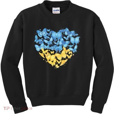 Ukrainian Butterfly Mashup Ukraine Flag Kids Sweatshirt
