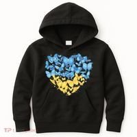 Ukrainian Butterfly Mashup Ukraine Flag Kids Hoodie thumb 0