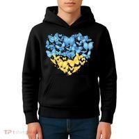 Ukrainian Butterfly Mashup Ukraine Flag Kids Hoodie thumb 4