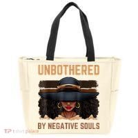 Unbothered By Negative Souls Juneteenth Black Women Freedom Tote Bag thumb 0