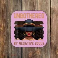 Unbothered By Negative Souls Juneteenth Black Women Freedom Coaster thumb 0