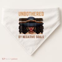 Unbothered By Negative Souls Juneteenth Black Women Freedom USA-Made Doggie Bandana thumb 0