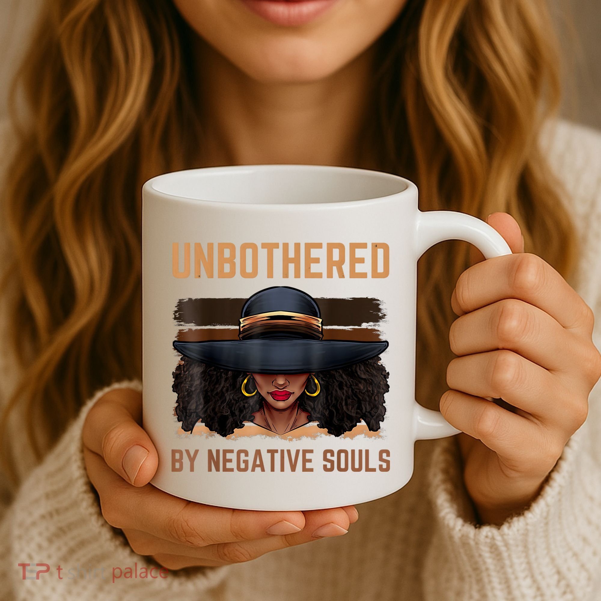 Unbothered By Negative Souls Juneteenth Black Women Freedom Coffee Mug