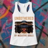 Unbothered By Negative Souls Juneteenth Black Women Freedom Women's Tank Top thumb 3