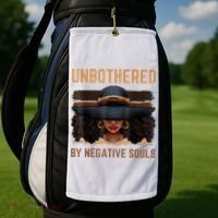 Unbothered By Negative Souls Juneteenth Black Women Freedom Golf Towel thumb 2