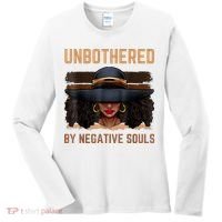 Unbothered By Negative Souls Juneteenth Black Women Freedom Women's Long Sleeve Shirt thumb 0