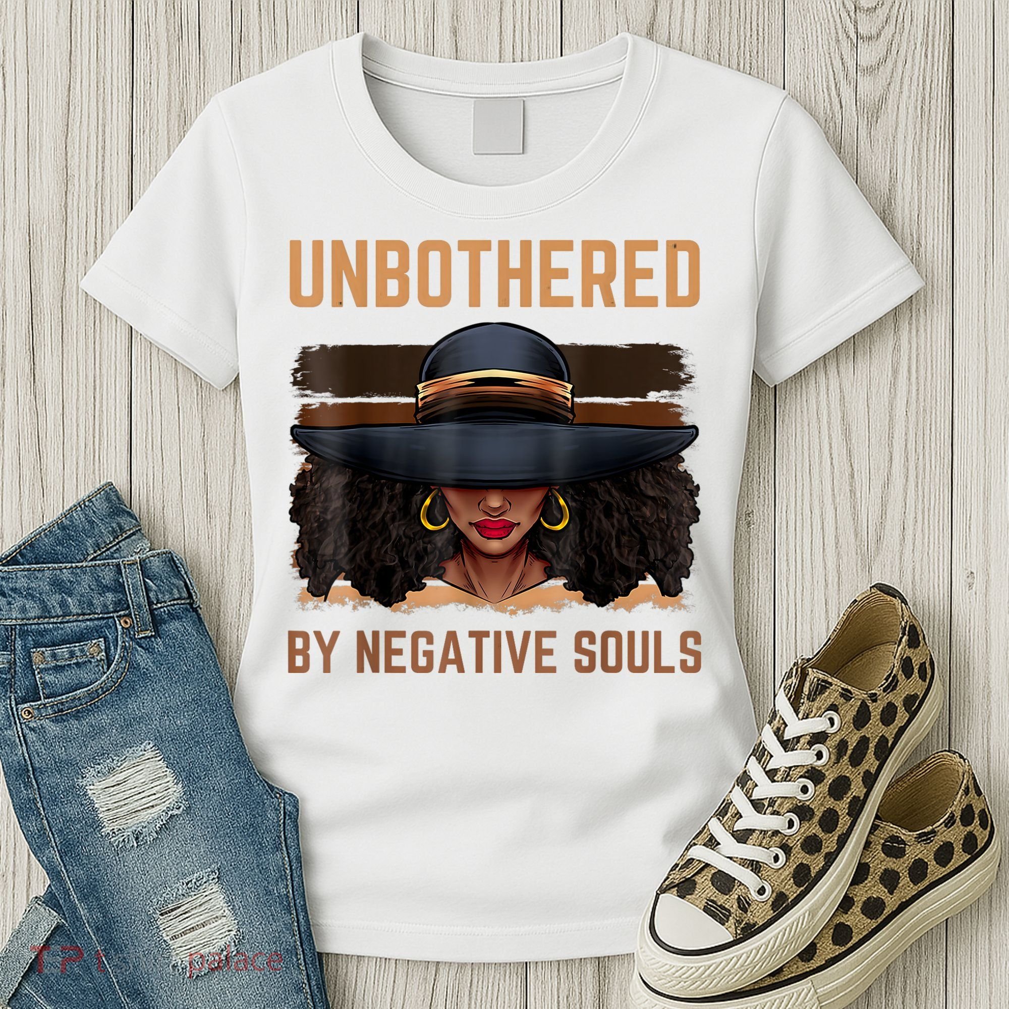 Unbothered By Negative Souls Juneteenth Black Women Freedom Women's T-Shirt