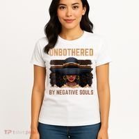 Unbothered By Negative Souls Juneteenth Black Women Freedom Women's T-Shirt thumb 4