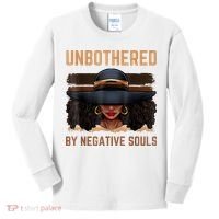 Unbothered By Negative Souls Juneteenth Black Women Freedom Kids Long Sleeve Shirt thumb 0