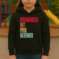 Undiagnosed But Peer Reviewed Kids Hoodie thumb 3