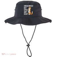 Undiagnosed But Something AinT Right Funny Cat Saying Meme Bucket Hat thumb 0
