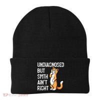Undiagnosed But Something AinT Right Funny Cat Saying Meme Beanie thumb 0