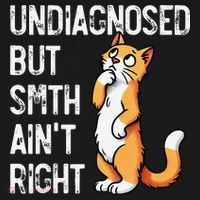 Undiagnosed But Something AinT Right Funny Cat Saying Meme Ornament thumb 1