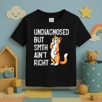 Undiagnosed But Something AinT Right Funny Cat Saying Meme Toddler T-Shirt thumb 3