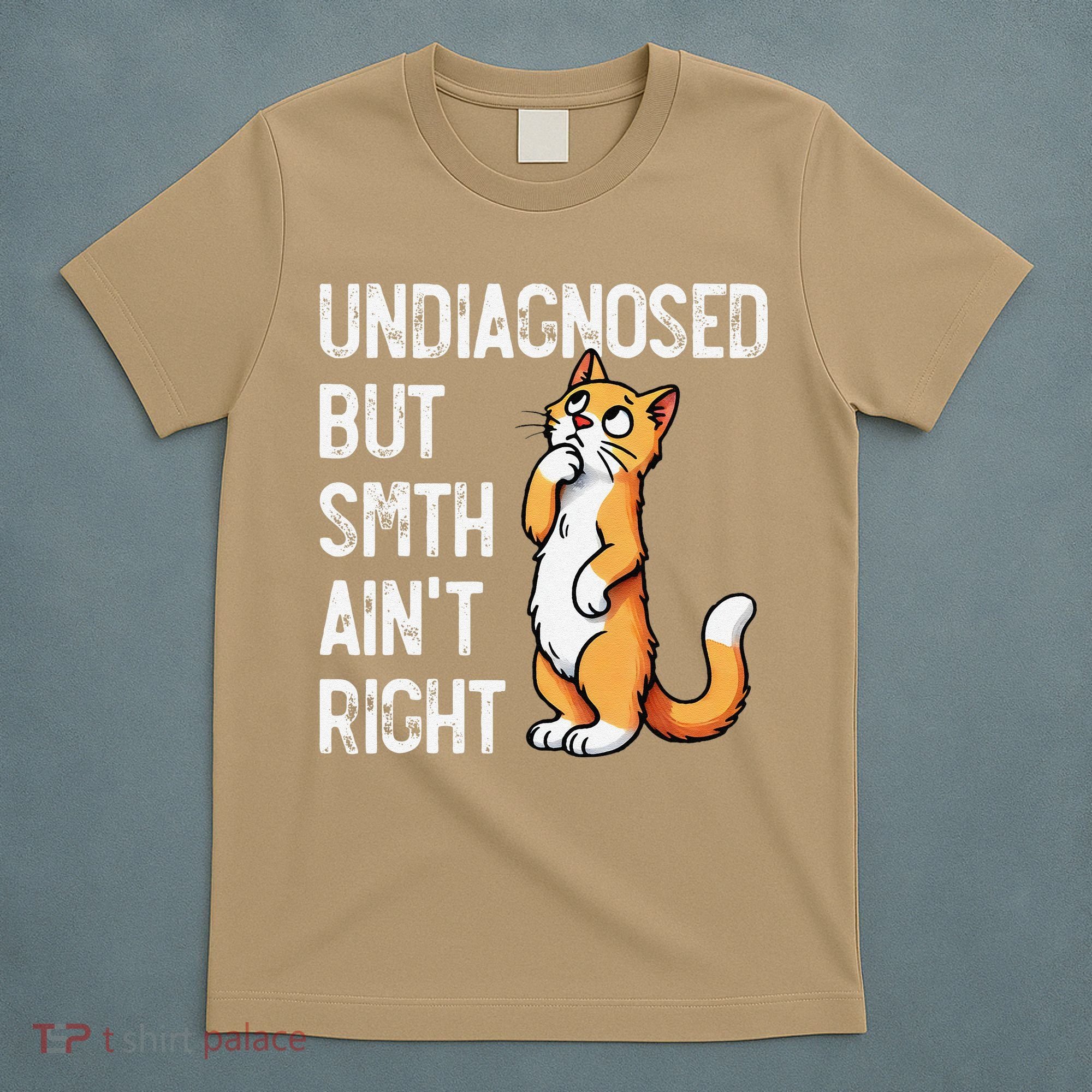 Undiagnosed But Something AinT Right Funny Cat Saying Meme T-Shirt