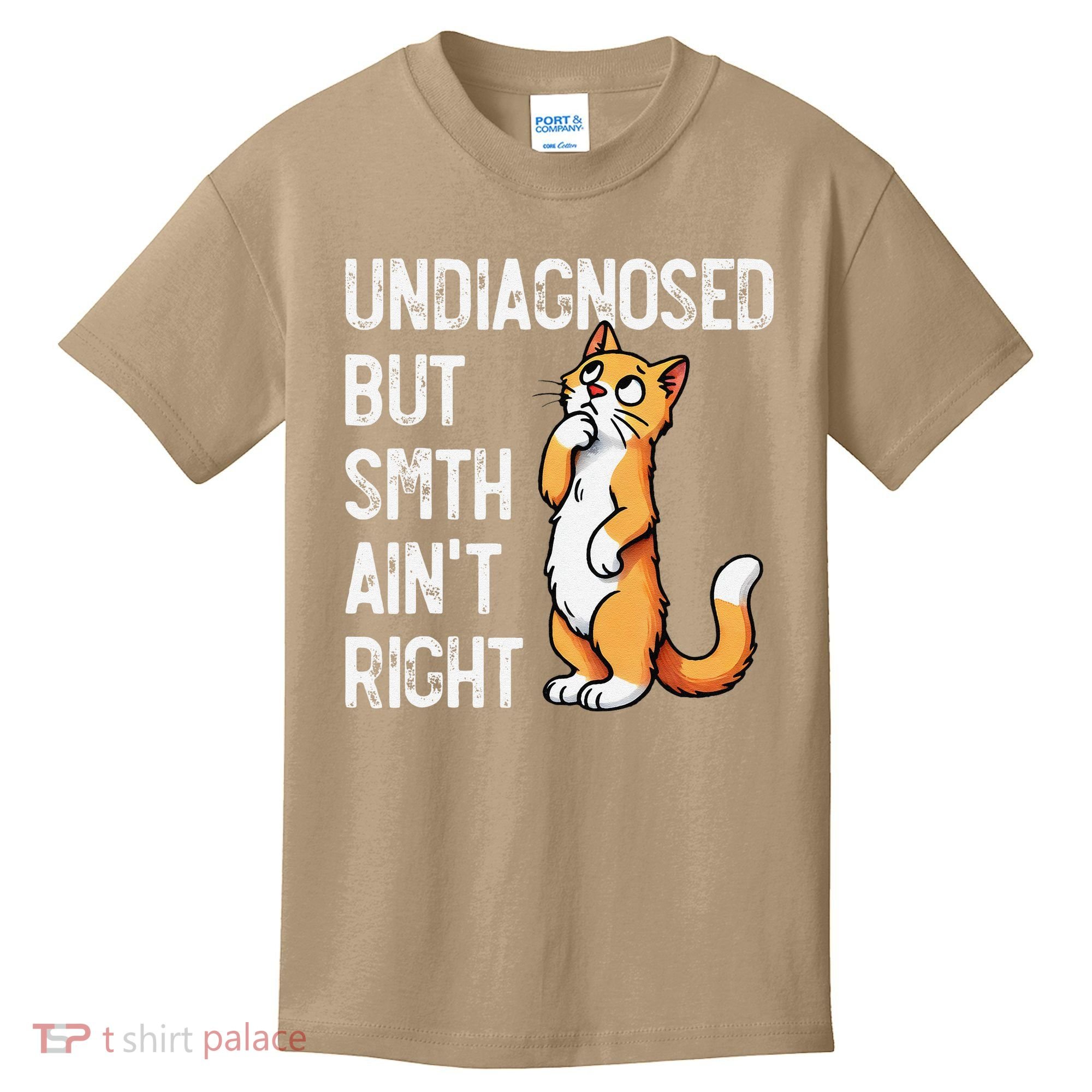 Undiagnosed But Something AinT Right Funny Cat Saying Meme Kids T-Shirt