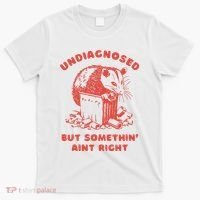 Undiagnosed But Something AinT Right Jumper Vintage Opossum Mental Health T-Shirt thumb 0