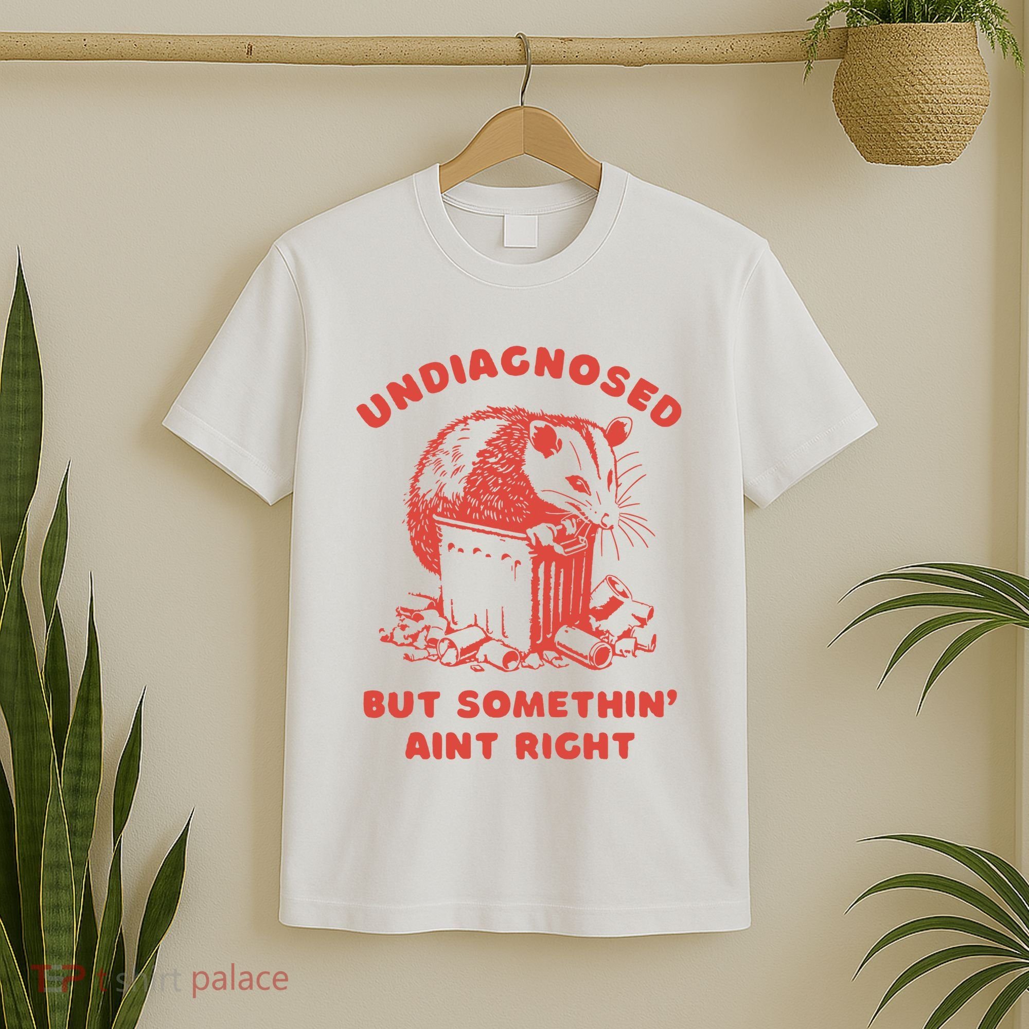Undiagnosed But Something AinT Right Jumper Vintage Opossum Mental Health T-Shirt