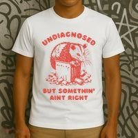 Undiagnosed But Something AinT Right Jumper Vintage Opossum Mental Health T-Shirt thumb 3