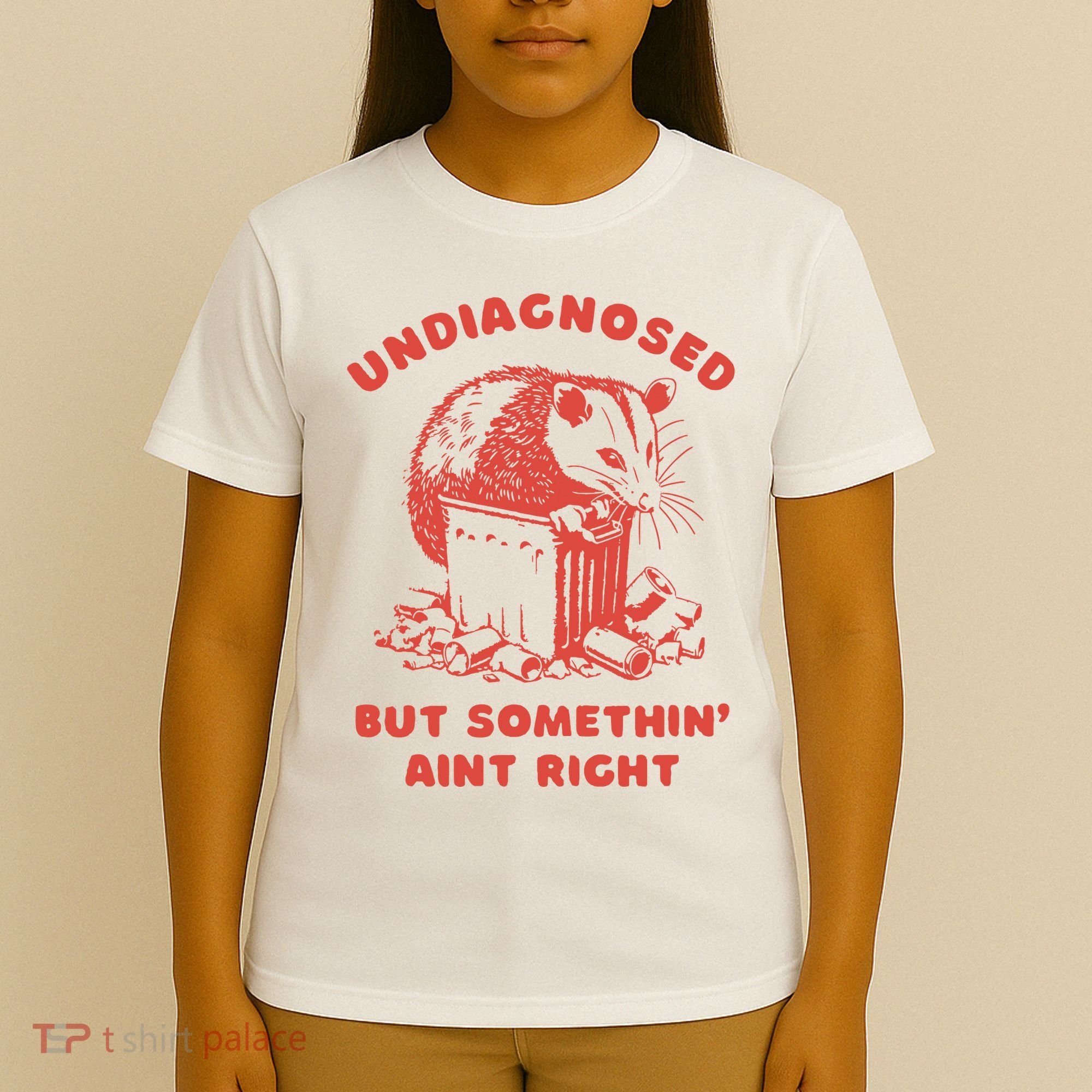 Undiagnosed But Something AinT Right Jumper Vintage Opossum Mental Health T-Shirt
