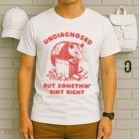 Undiagnosed But Something AinT Right Jumper Vintage Opossum Mental Health T-Shirt thumb 6