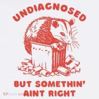 Undiagnosed But Something AinT Right Jumper Vintage Opossum Mental Health T-Shirt thumb 7