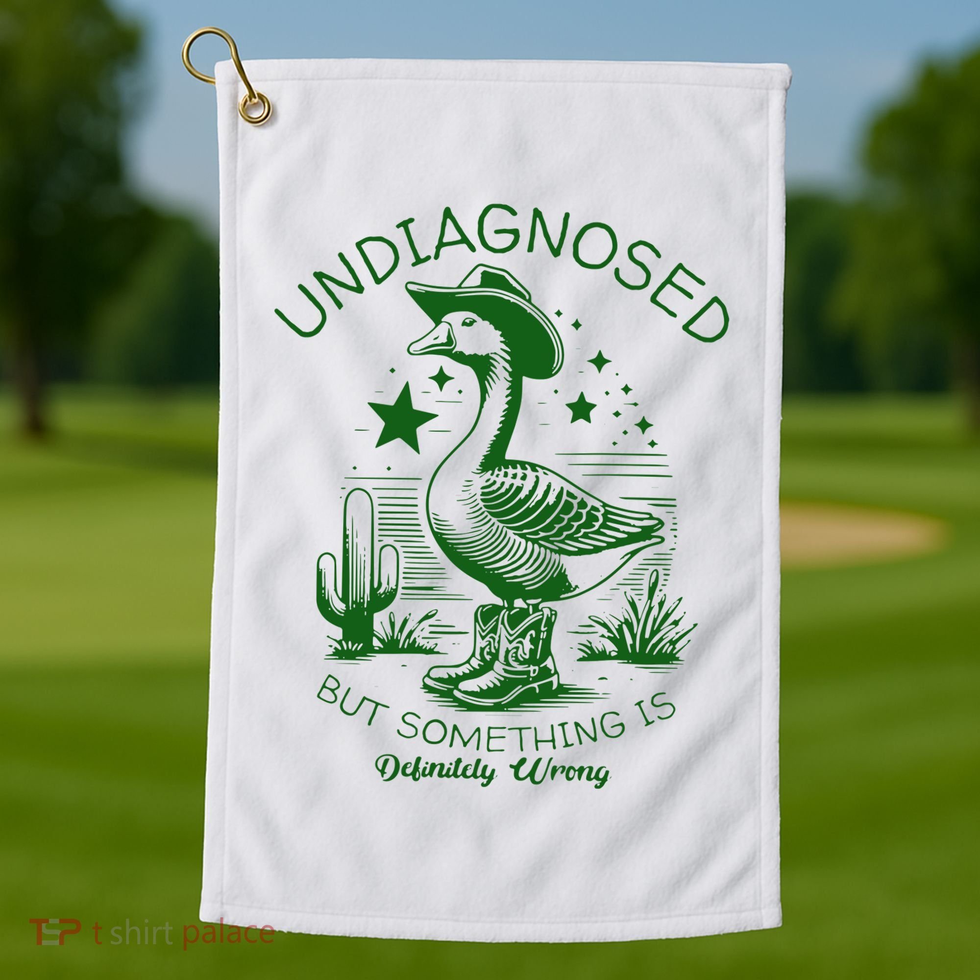 Undiagnosed But Something Is Wrong Funny Silly Goose Golf Towel