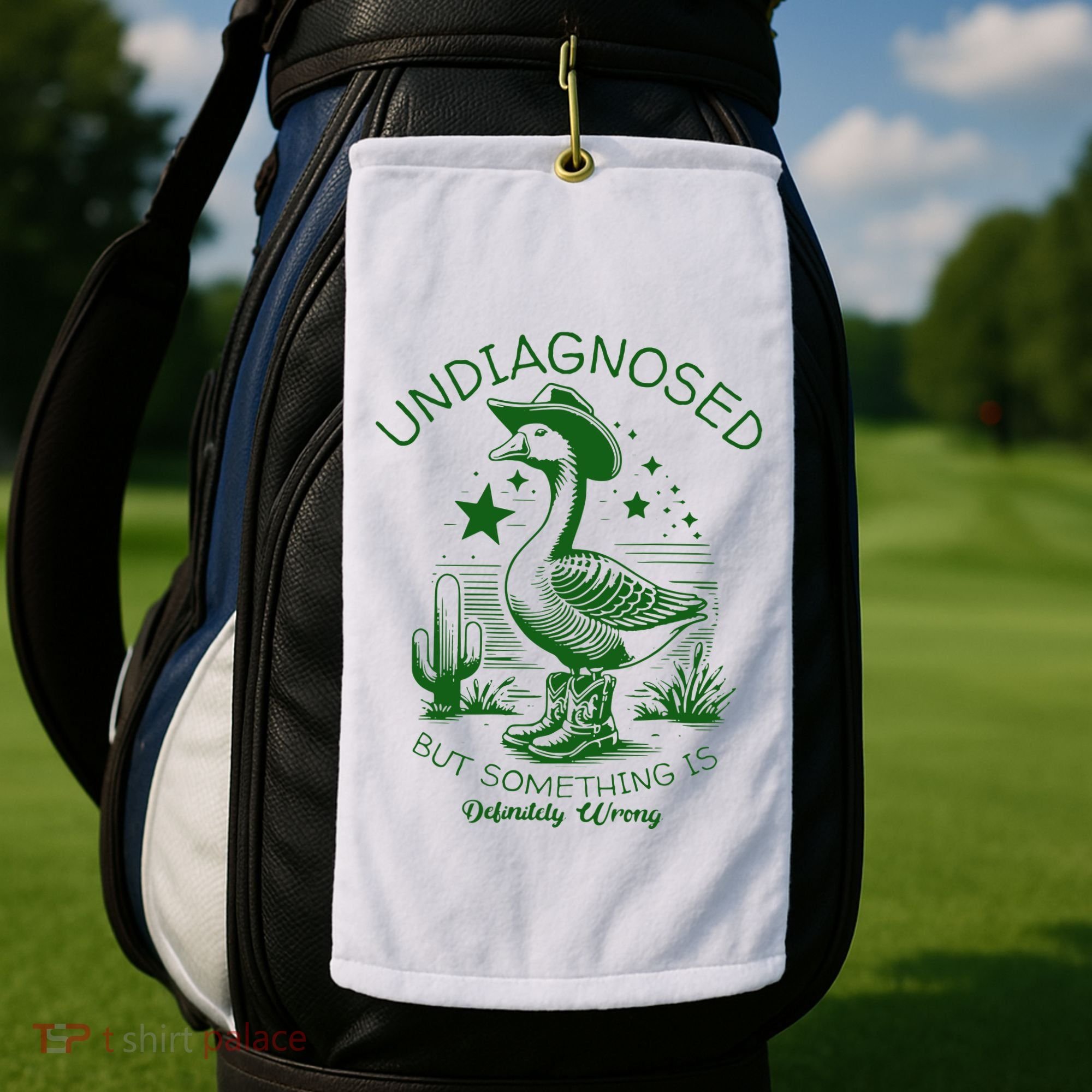Undiagnosed But Something Is Wrong Funny Silly Goose Golf Towel