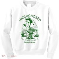 Undiagnosed But Something Is Wrong Funny Silly Goose Kids Sweatshirt thumb 0