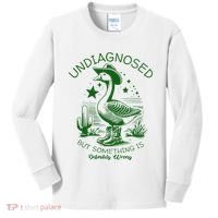 Undiagnosed But Something Is Wrong Funny Silly Goose Kids Long Sleeve Shirt thumb 0